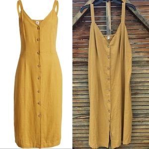 BP. Mustard Yellow Front Button Dress, Size 3X